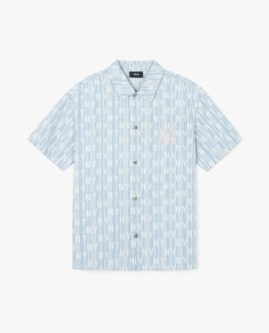  MLB - Áo sơ mi unisex cổ bẻ tay ngắn Classic Monogram 