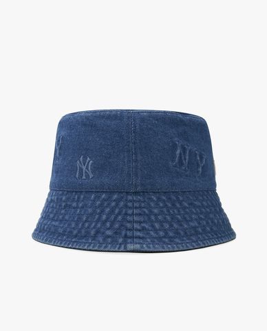  MLB - Nón bucket unisex Denim Random Embo Monogram 