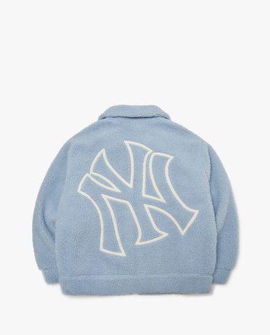  MLB - Áo khoác lông cừu cổ bẻ tay dài thời trang 