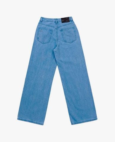  MLB - Quần jeans nữ ống rộng Basic Mega Logo 