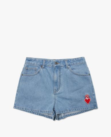 MLB - Quần shorts jeans nữ Heart 