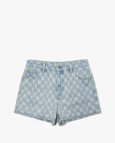  MLB - Quần shorts jeans nữ Classic Monogram 