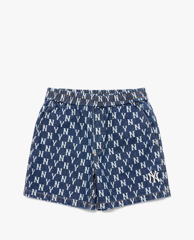  MLB - Quần shorts jeans unisex Monogram 