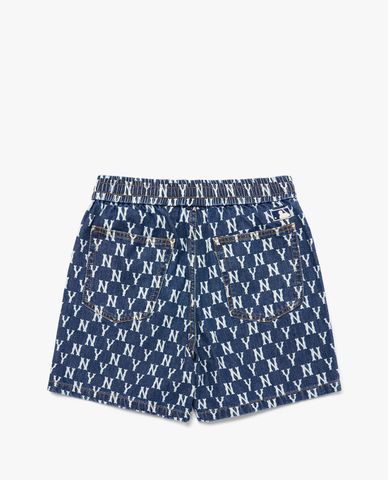  MLB - Quần shorts jeans unisex Monogram 