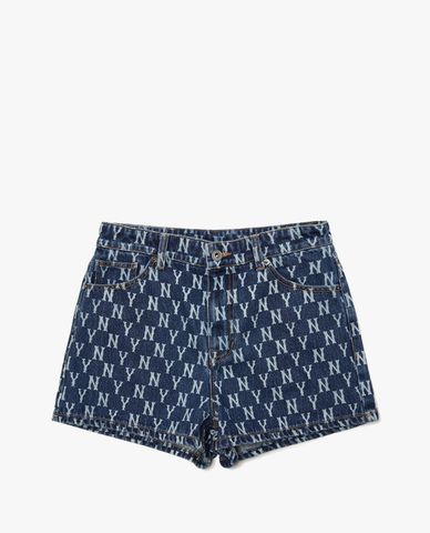  MLB - Quần shorts jeans nữ Classic Monogram 