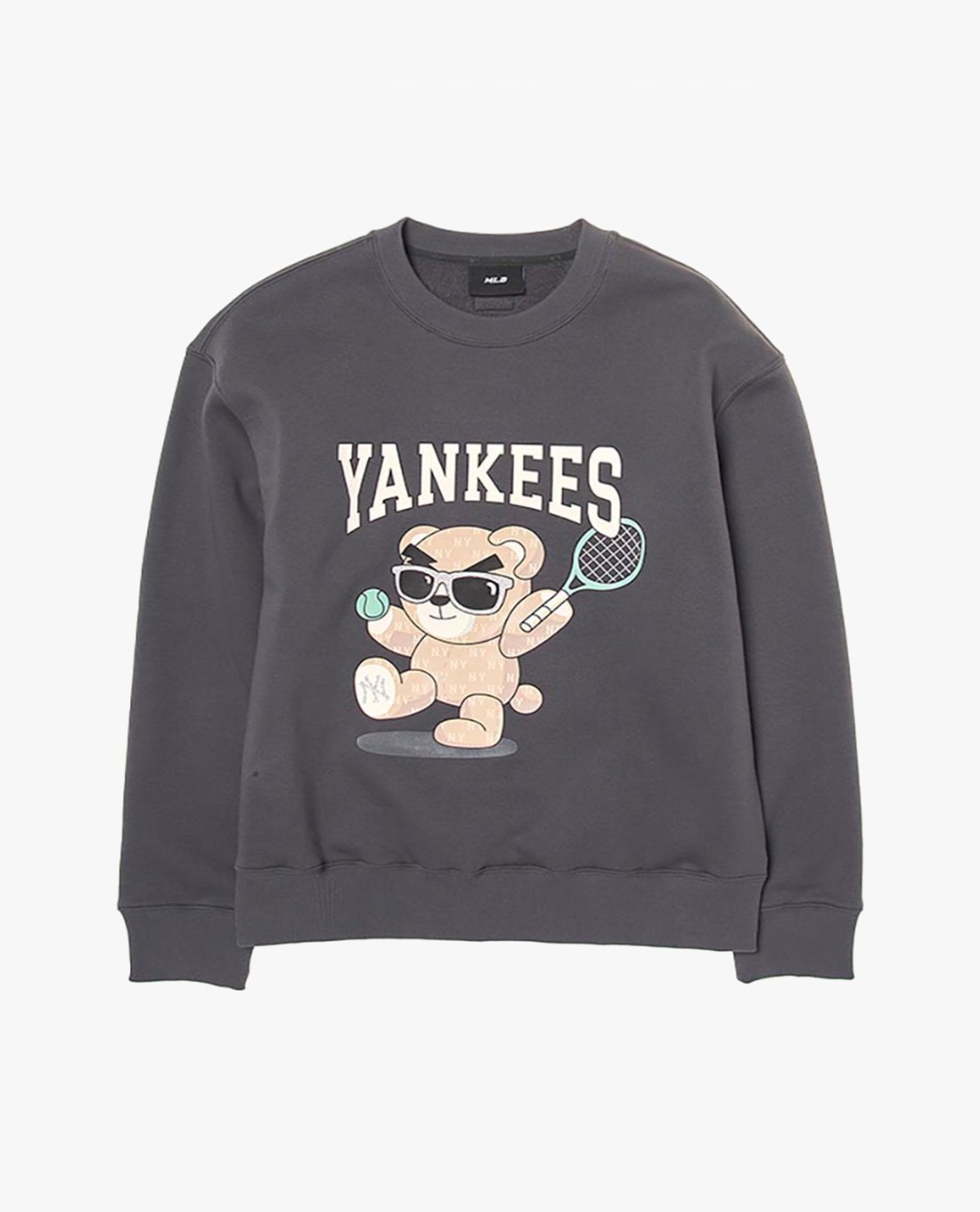 ★送料・関税込★MLB★Mega Bear Fur Overfit Sweatshirt★ MLB - Áo sweatshirt unisex cổ tròn tay dài Mega Bear MLB