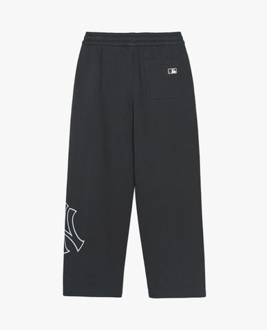  MLB - Quần dài unisex ống rộng lưng thun Basic Megalogo 