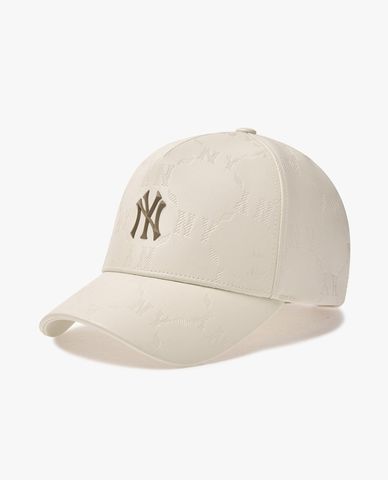  MLB - Nón bóng chày unisex Diamond Monogram Leather Embossed Structure 