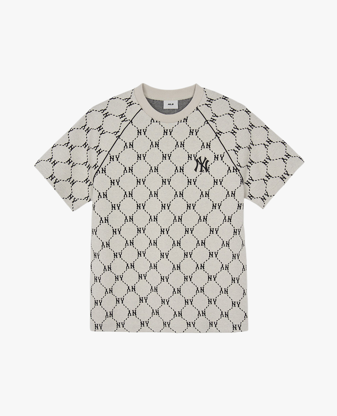MLB - Áo thun unisex cổ tròn tay ngắn Jacquard Dia Monogram