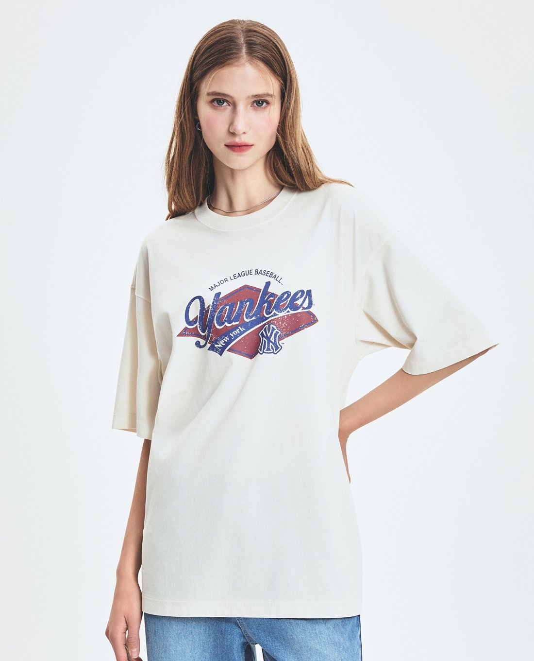 MLB - Áo thun unisex cổ tròn tay ngắn Varsity Vintage