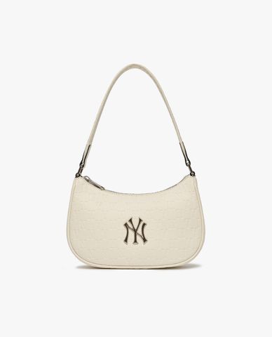  MLB - Túi đeo vai nữ chữ nhật Monogram Embo Hobo 