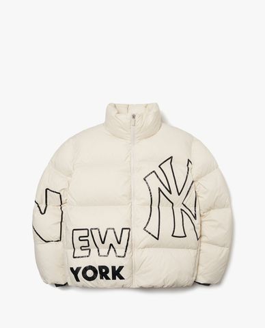  MLB - Áo khoác phao tay dài phối logo thời trang 