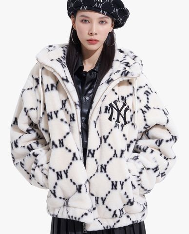  MLB - Áo khoác tay dài phối mũ Dia Monogram All Over 