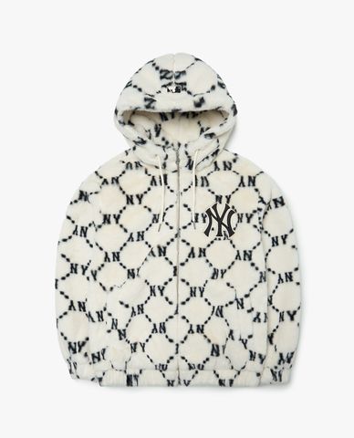  MLB - Áo khoác tay dài phối mũ Dia Monogram All Over 