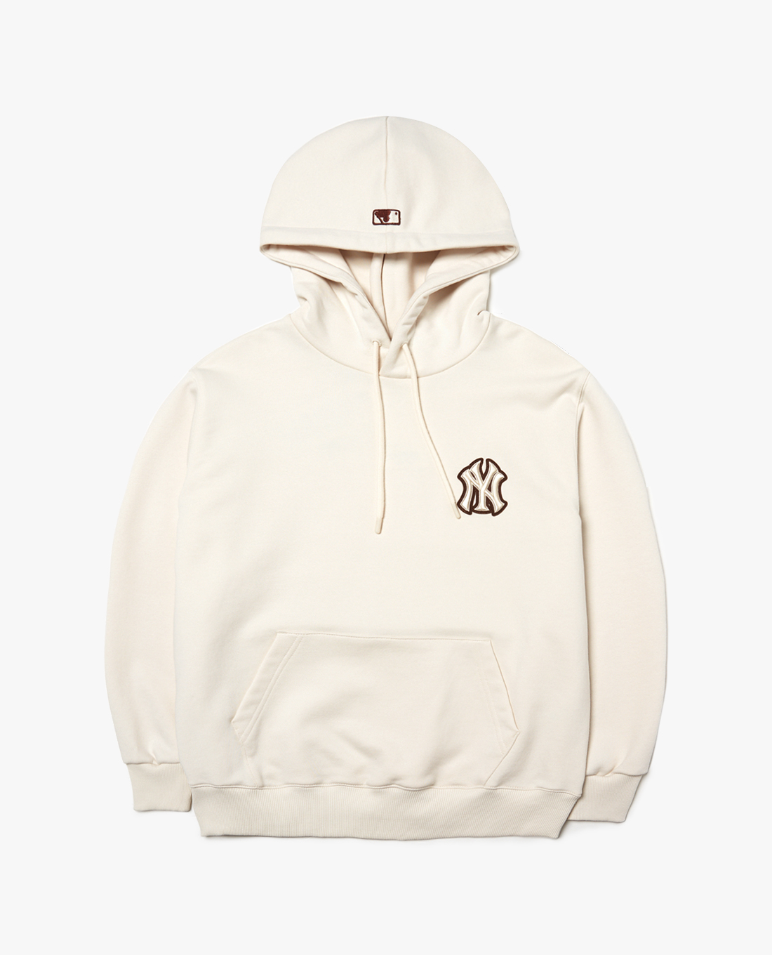 MLB - Áo hoodie phối mũ Basic Big Logo Wapen