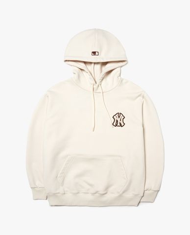 MLB - Áo hoodie phối mũ Basic Big Logo Wapen 