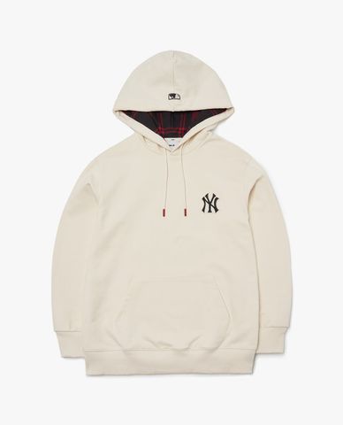  MLB - Áo hoodie tay dài phối mũ Check Big Logo 