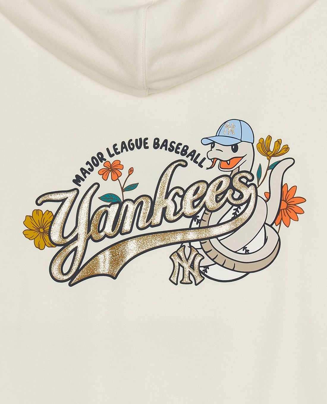 MLB Korea★New Year Snake Oversize Fit Hoodie★フードTシャツ MLB - Áo hoodie unisex tay dài New Year Snake Overfit MLB
