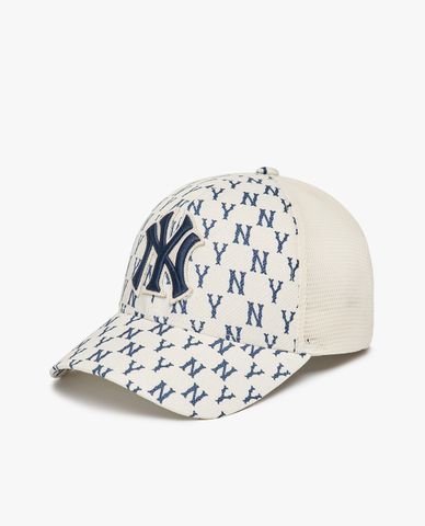  MLB - Nón bóng chày phối lưới Monogram Classic 