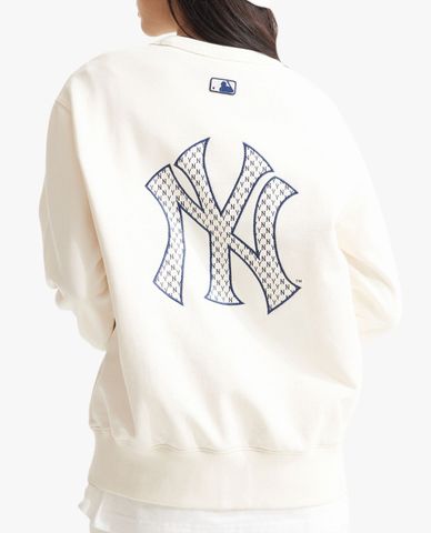  MLB - Áo sweatshirt tay dài cổ tròn Monogram Back Big Logo Overfit 