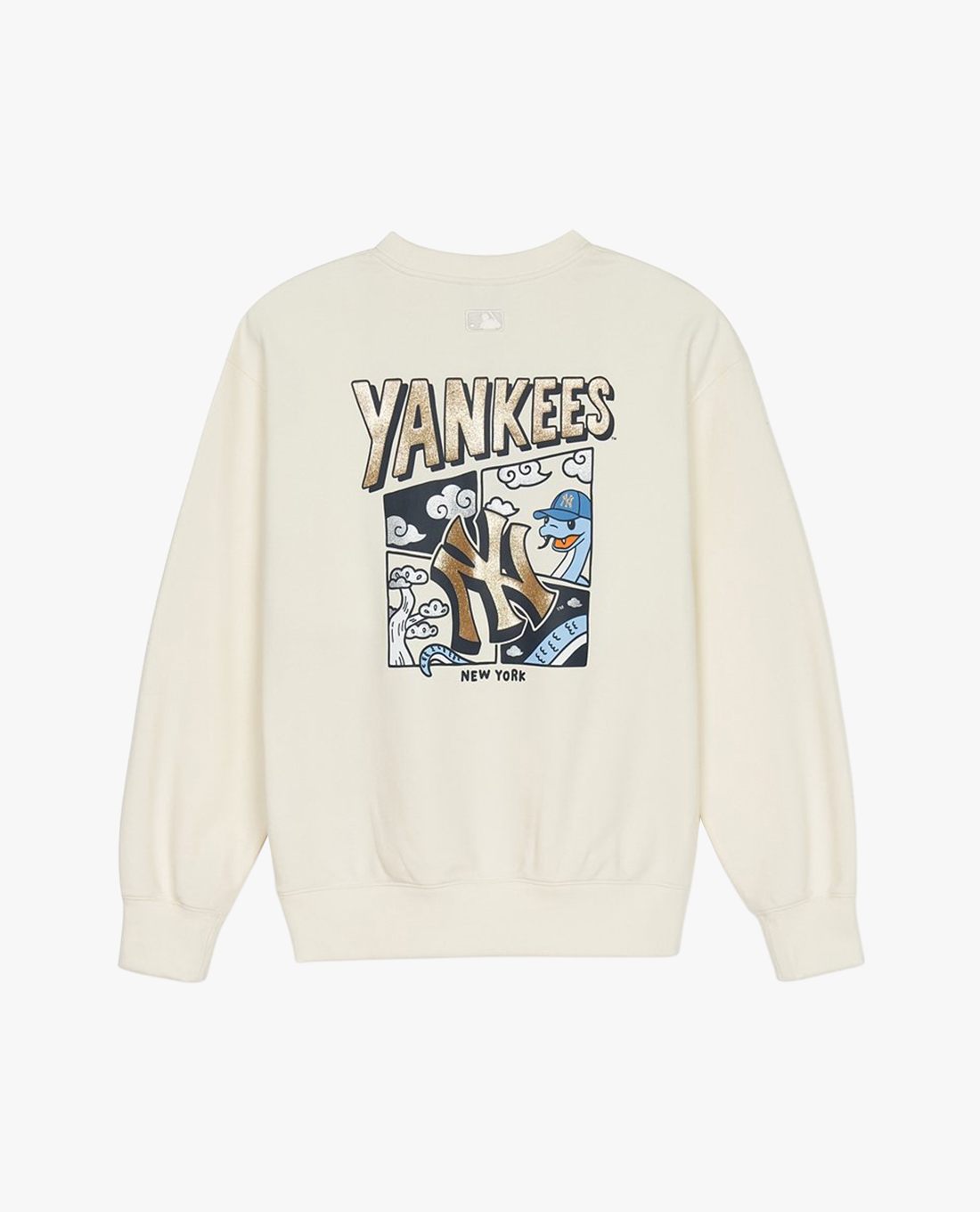 MLB - Áo sweatshirt unisex New Year Snake Cartoon Graphic