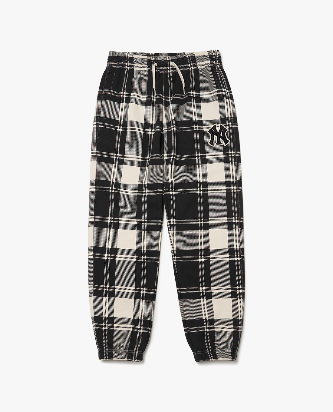 MLB - Quần jogger lưng thun phối logo kẻ sọc thời trang