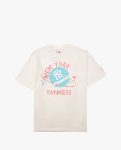  MLB - Áo thun cổ tròn ngắn tay LIKE Planet Back Logo Overfit 