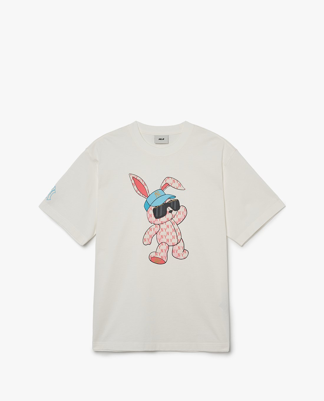 MLB - Áo thun unisex cổ tròn tay ngắn New Year Rabbit