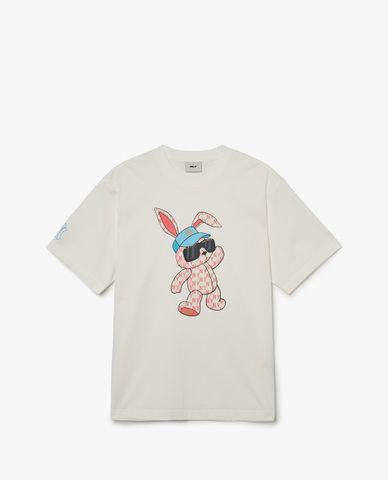  MLB - Áo thun unisex cổ tròn tay ngắn New Year Rabbit 