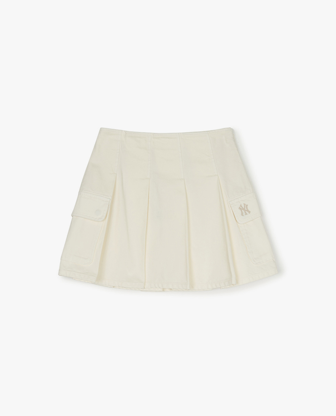 MLB - Chân váy denim xếp li mini Basic Cargo