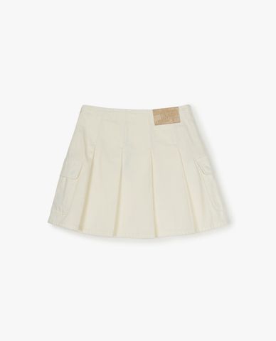  MLB - Chân váy denim xếp li mini Basic Cargo 