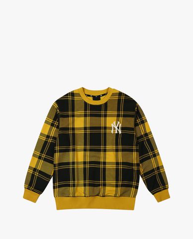  MLB - Áo sweatshirt tay dài cổ tròn Check 