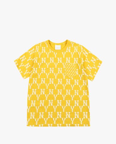  MLB - Áo thun cổ tròn ngắn tay Monogram Mix Pocket 