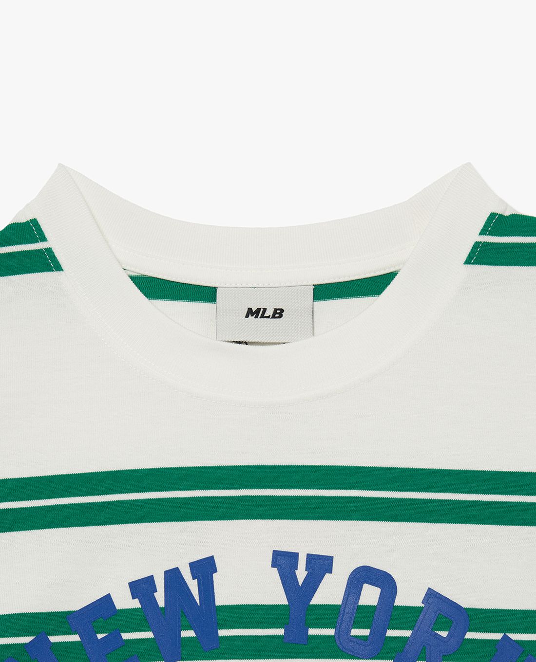 MLB - Áo thun unisex cổ tròn tay ngắn Varsity Stripe Overfit