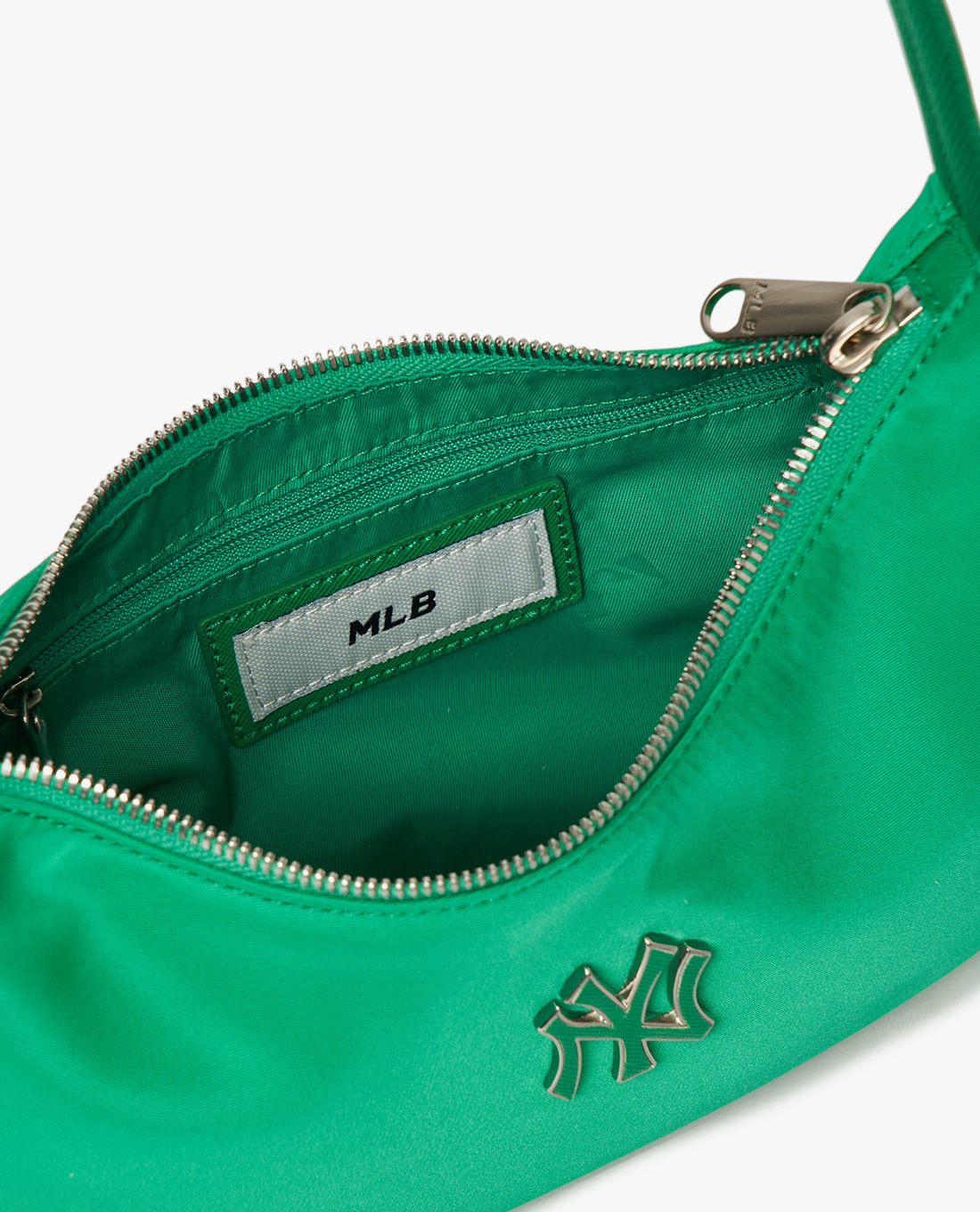 ★MLB Korea★ Nylon hobo bag B LKhaki 3ABQS032N-43KAL ○MLB○ トレンド Nylon ホーボーバッグ BRS (L.KHAKI) (MLB