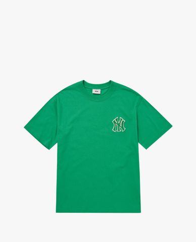  MLB - Áo thun unisex cổ tròn tay ngắn Checker Board Mega Logo 