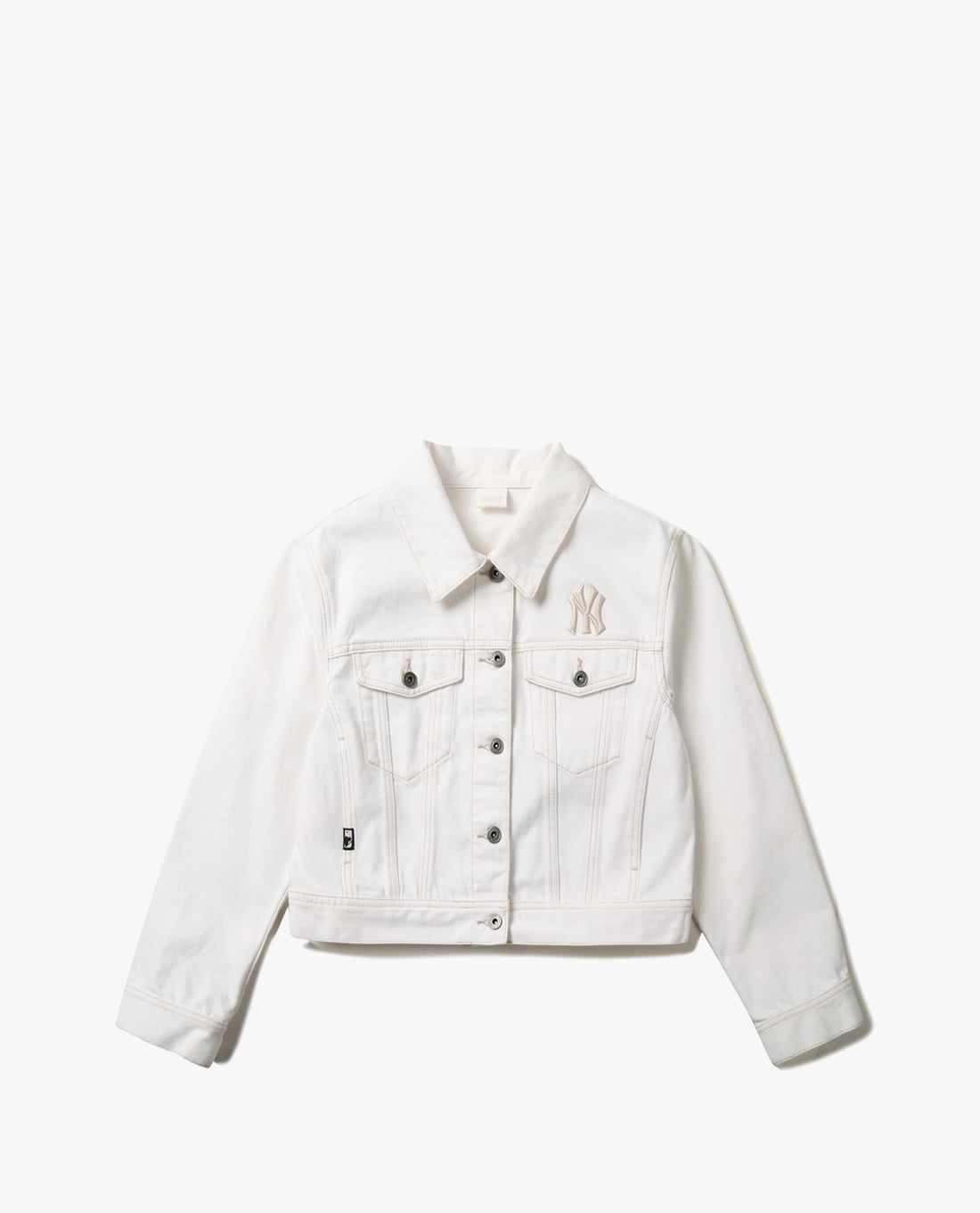 MLB - Áo khoác denim nữ phom croptop Back Logo