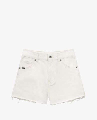  MLB - Quần shorts jeans nữ phối logo thời trang 