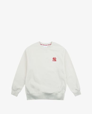  MLB - Áo sweatshirt tay dài phối logo New York Yankees 