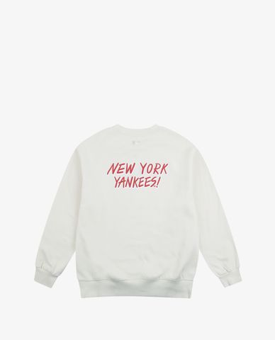 MLB - Áo sweatshirt tay dài phối logo New York Yankees 