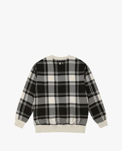  MLB - Áo sweatshirt tay dài cổ tròn Check 