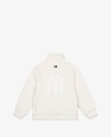  MLB - Áo khoác lông nữ cổ cao tay dài Fleece Big Logo 