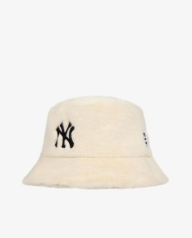  MLB - Nón bucket phối lông Fur New York Yankees 