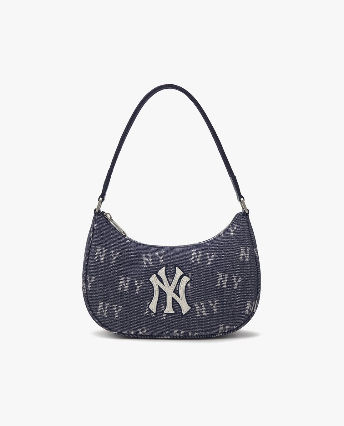 MLB - Túi đeo vai nữ chữ nhật Classic Monogram Denim Hobo