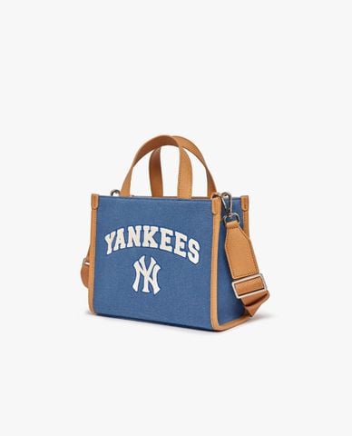  MLB - Túi tote nữ phom chữ nhật Varsity Canvas Mini 