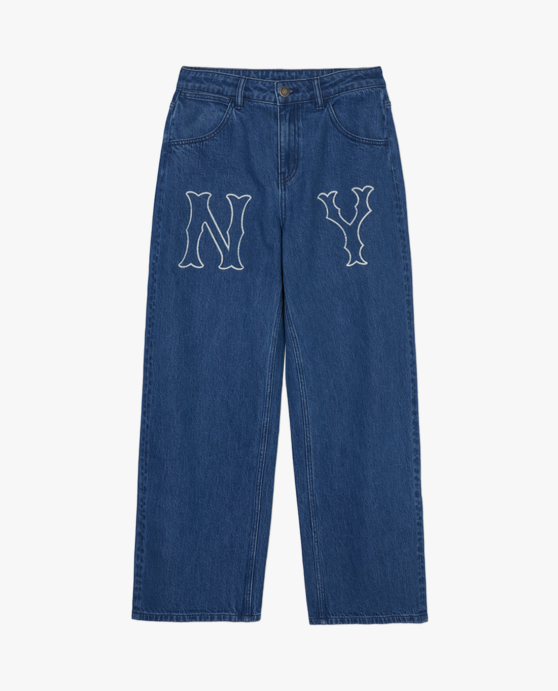 MLB - Quần jeans nữ ống rộng Denim Logo Coopers Mega MLB