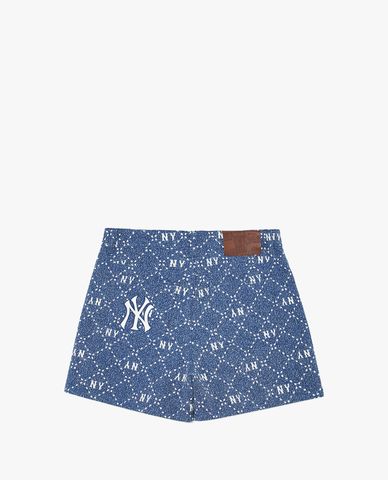  MLB - Quần shorts jeans nữ Monogram 