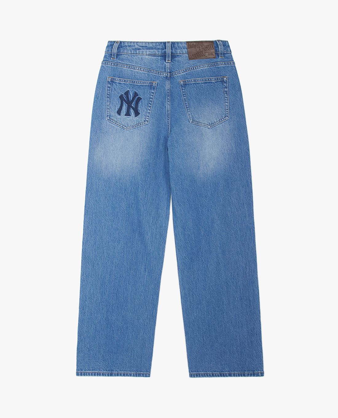 【MLB】 Women's Varsity Logo Wide Denim Pants MLB - Quần jeans nữ ống rộng Varsity Logo MLB Việt Nam