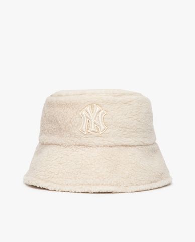  MLB - Nón bucket phối lông thời trang Fleece Overfit 