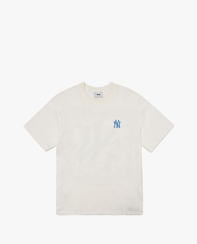  MLB - Áo thun unisex cổ tròn tay ngắn Paisley Back Logo 